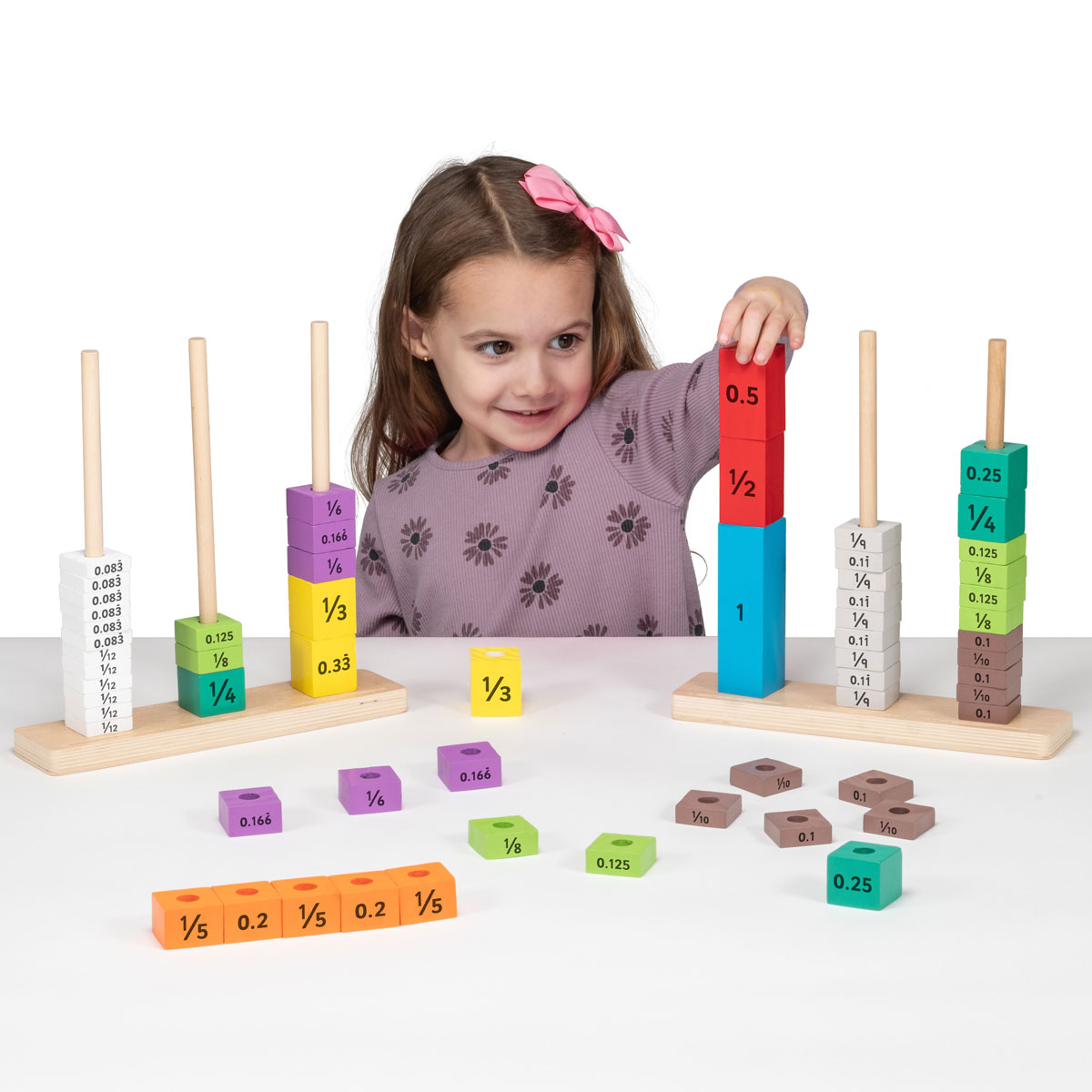 Wooden Fraction & Decimal Towers